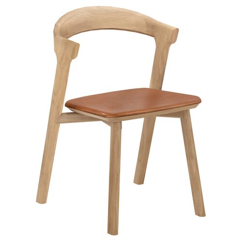 Bok Side Chair, Oak/Cognac Leather~P77545281