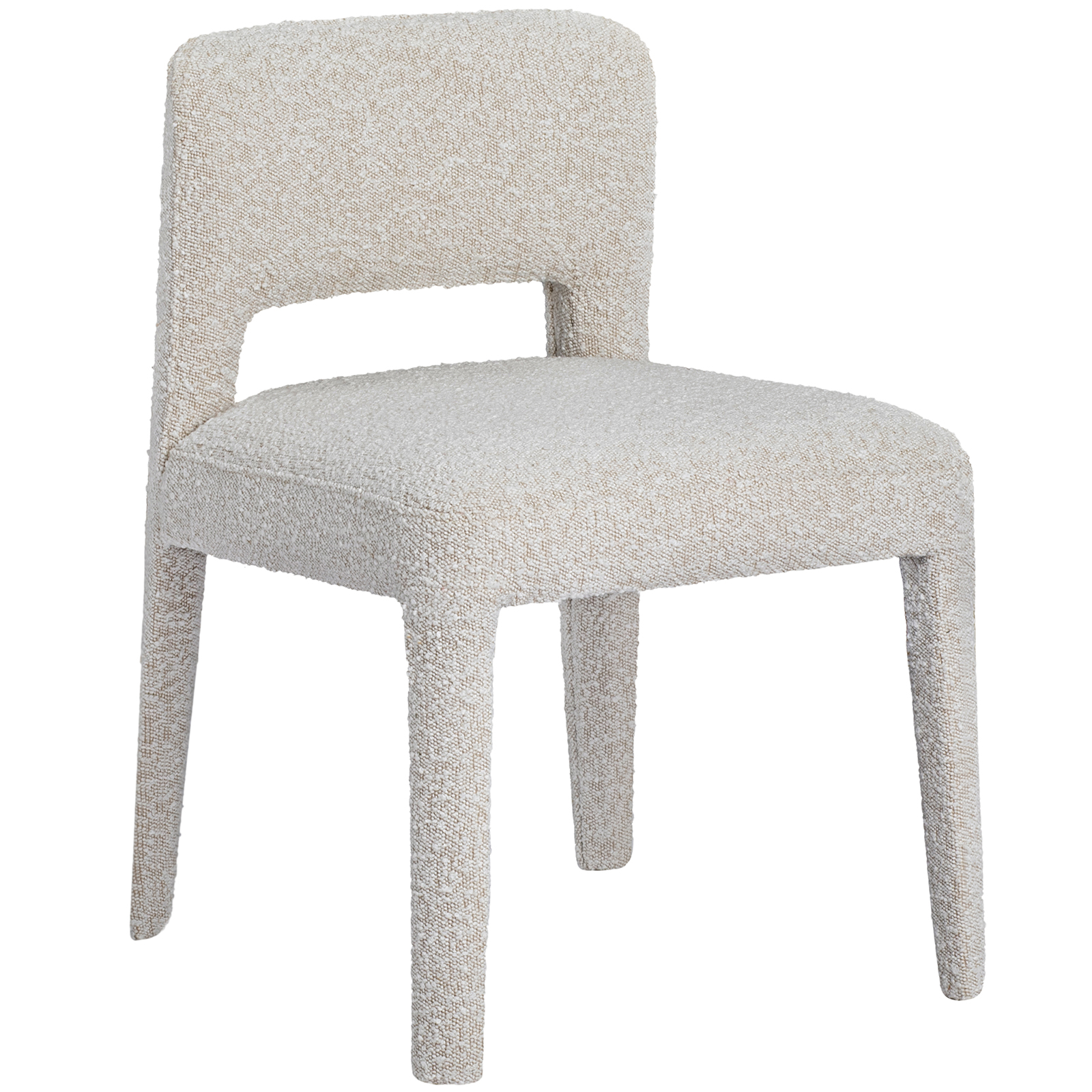 Lilith Boucle Dining Side Chair, White