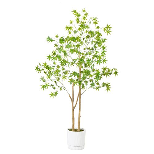 6ft. Artificial Maple Tree with White Planter 6ft. Artificial Maple Tree with White Planter