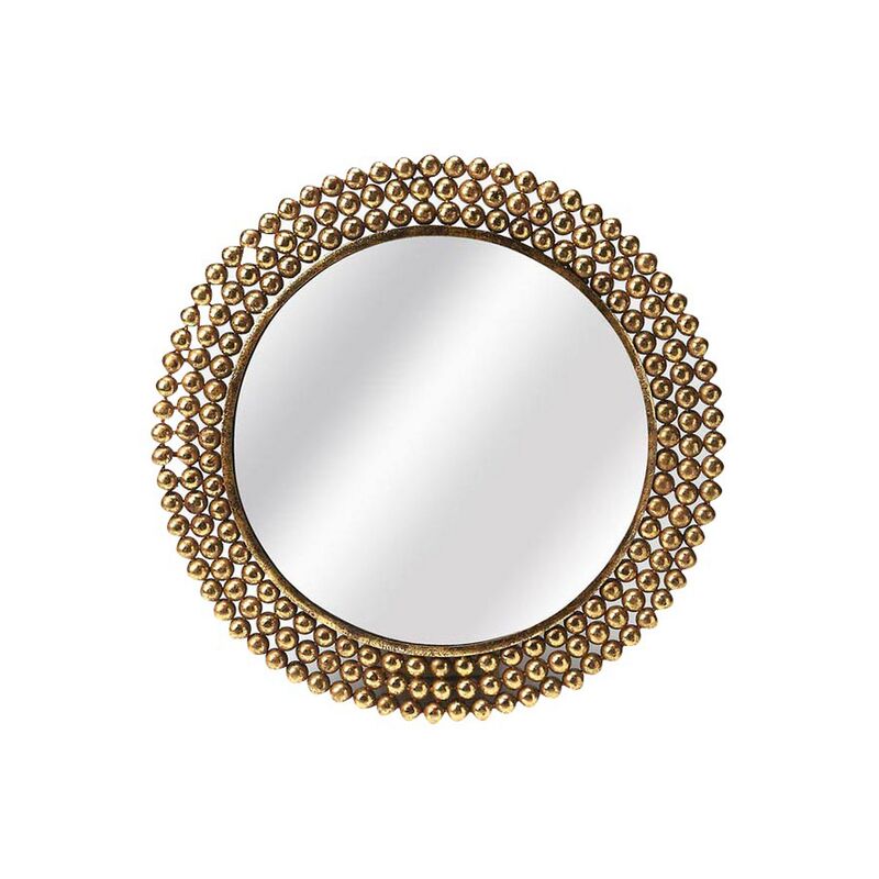 Alyse Round Wall Mirror, Gold