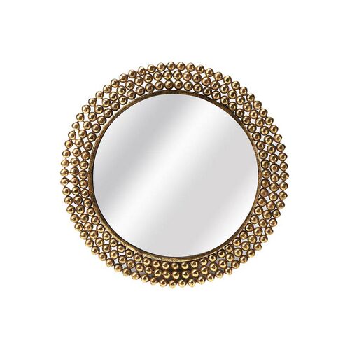 Alyse Round Wall Mirror, Gold~P77040553