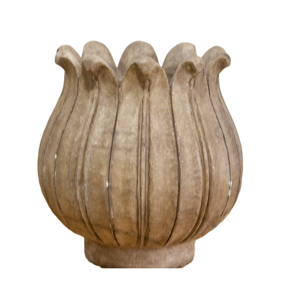 Tall Old Brown Marble Pot-Dinan~P77687015