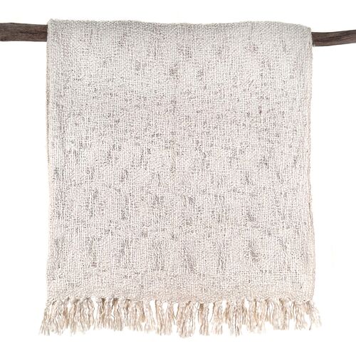 The Nascent, Textured Oxford Throw, Cream