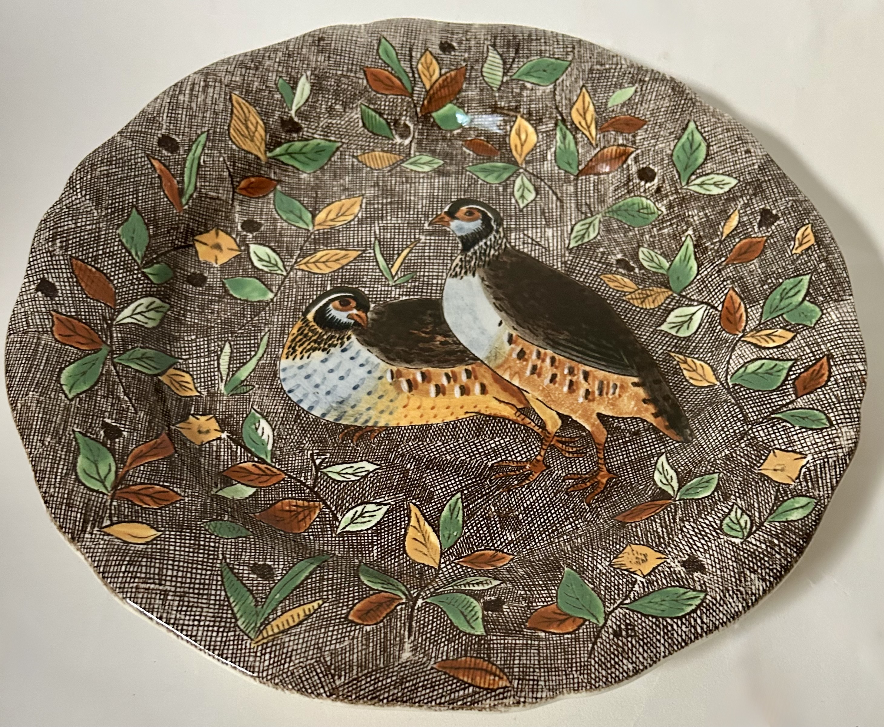 Gien French Faience Quails Plate~P77737983