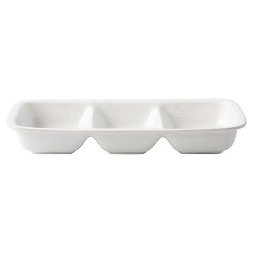 Puro 15" Triple Section Server, Whitewash