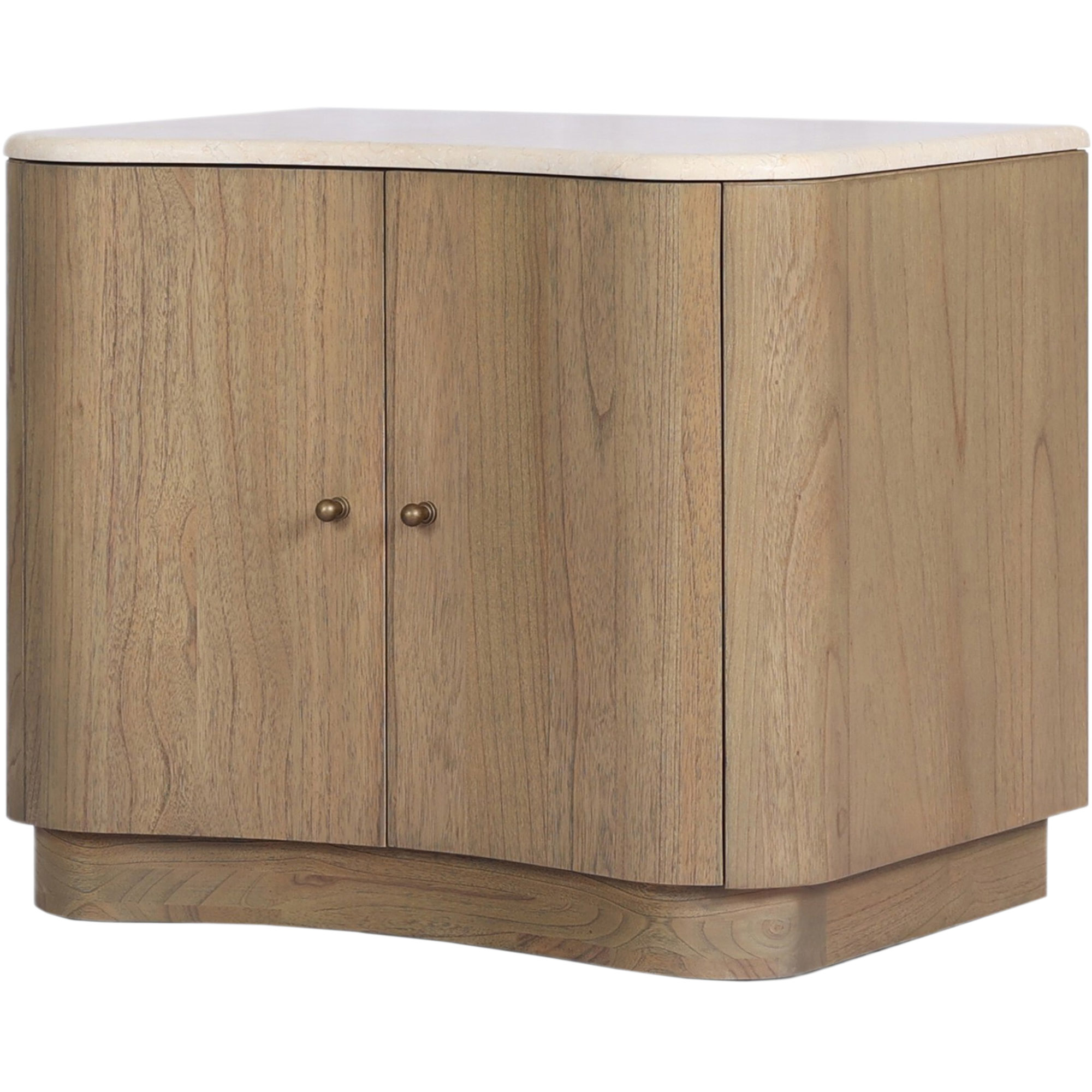 Nevi Nightstand, Cream Marble