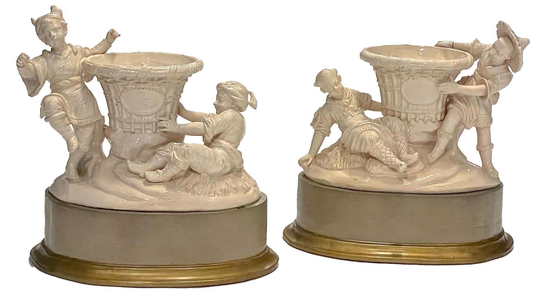 Chinoiserie Figurine Garniture Vases,S/2~P77615827