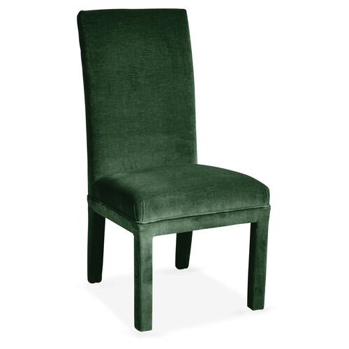 Monroe Side Chair, Emerald Velvet~P77452164