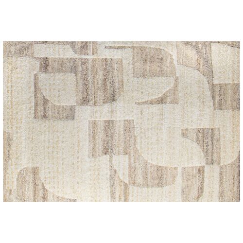 Meknes Hand Knotted Rug, Beige