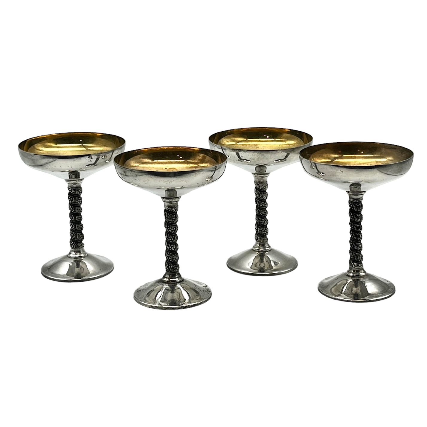 C. 1940s Spanish Silver Plate Coupes~P77669519