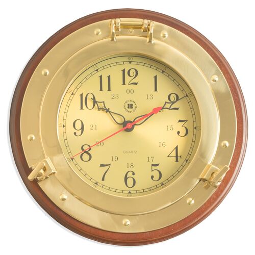 Brass Porthole Wall Clock~P77227170