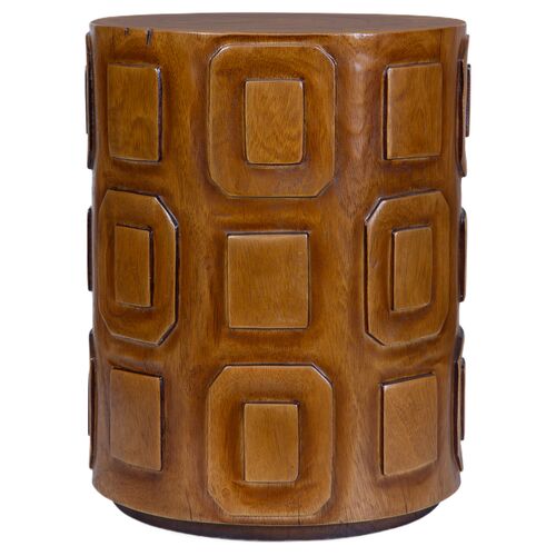Dorian Suar Wood Accent Table, Natural
