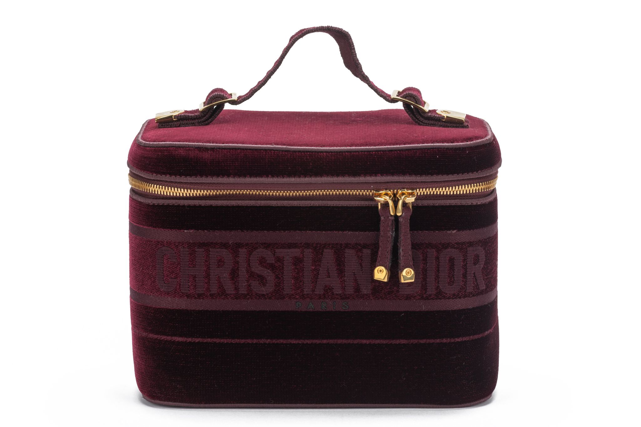 Dior New Travel Velvet Bag Burgundy~P77668088