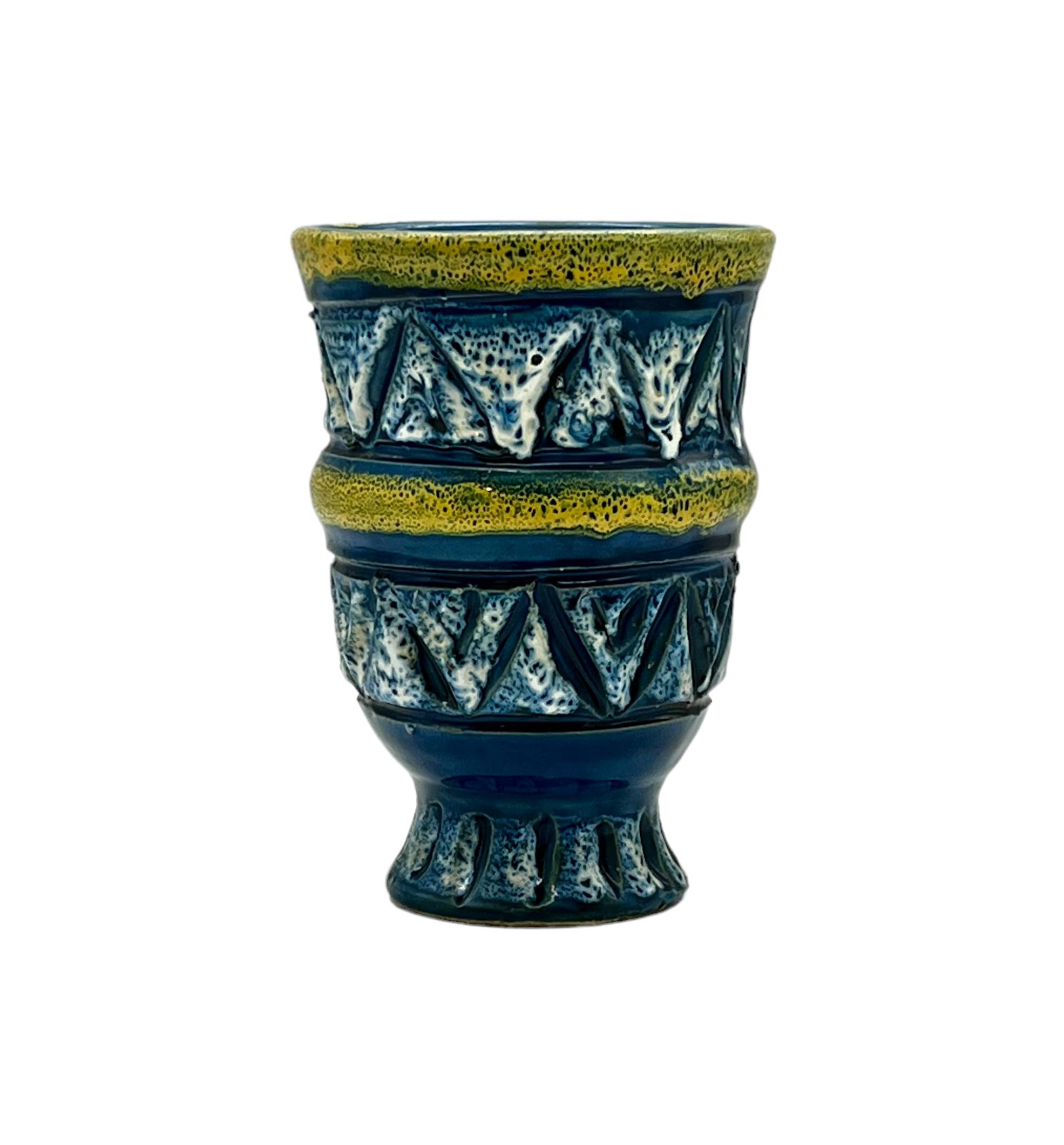 1970s Midcentury Italian Sgrafitto Vase~P77659766