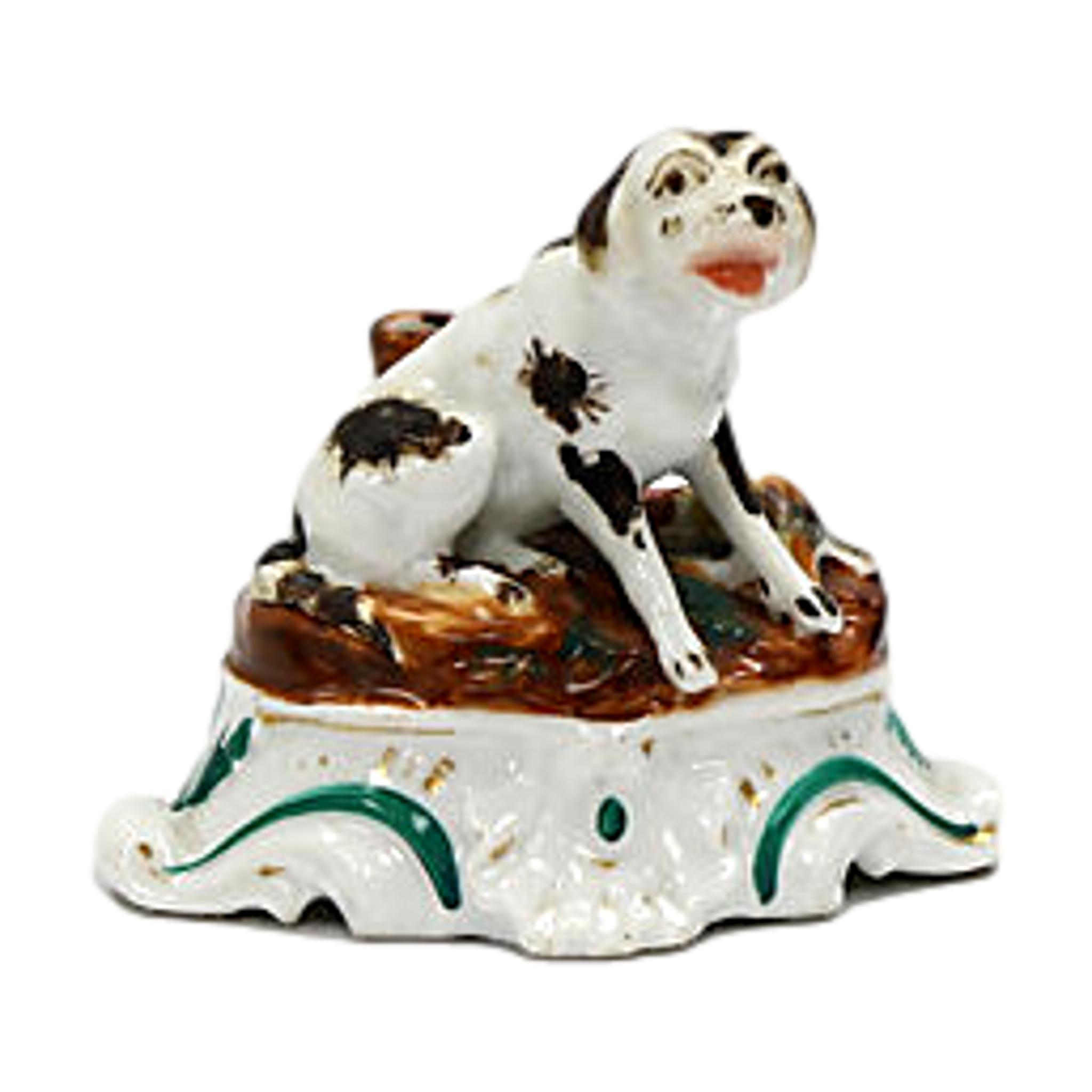 19th-C. French Porcelain Dog~P77599650