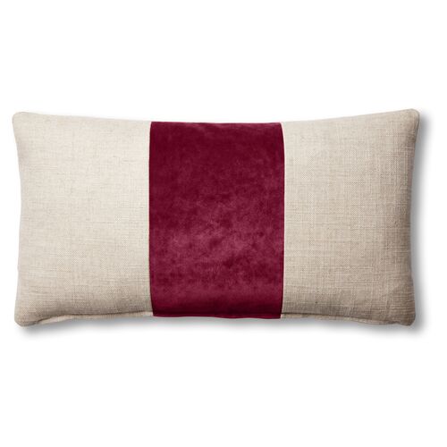 Blakely 12x23 Lumbar Pillow, Natural/Currant~P77551955