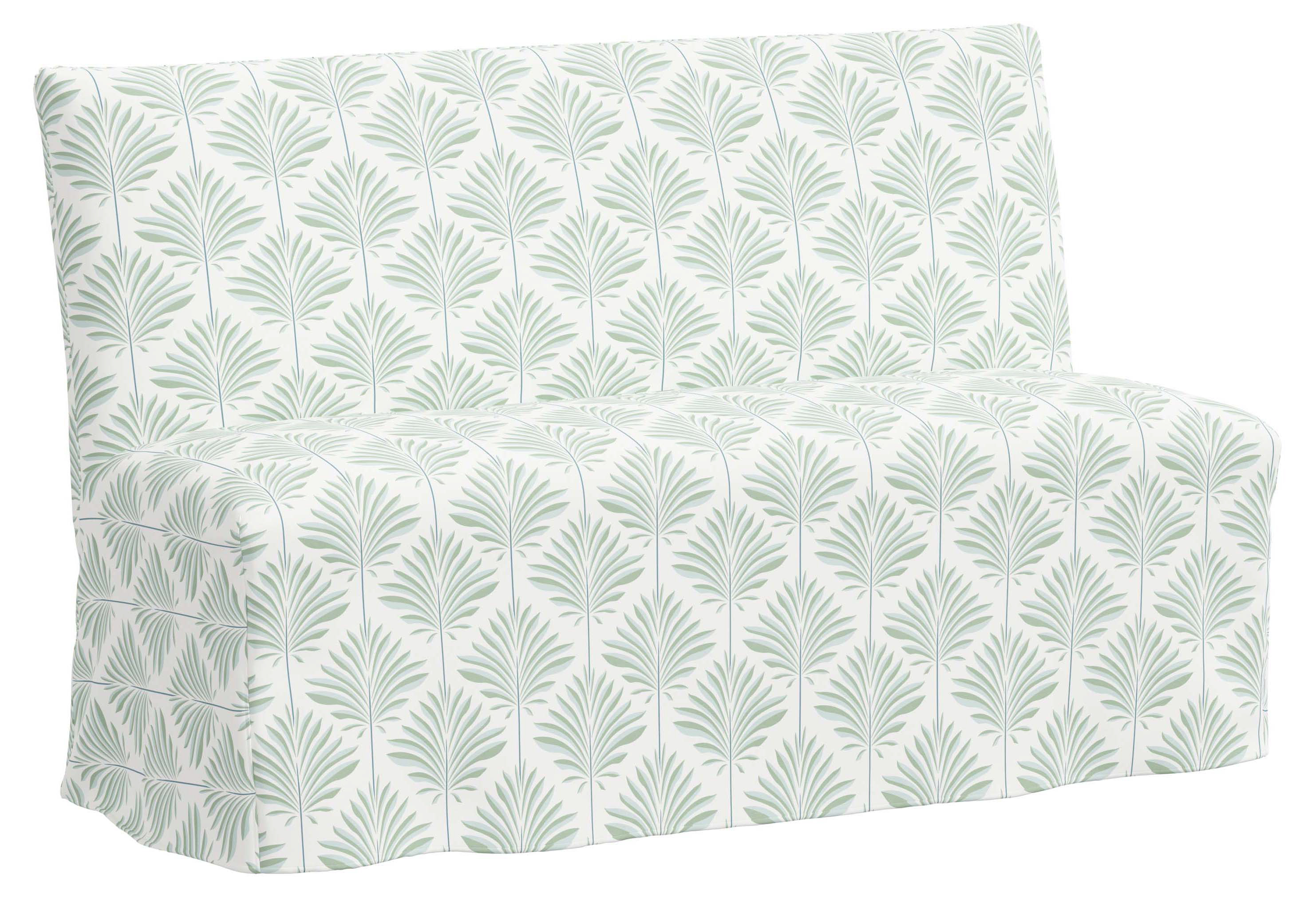 Edith Slipcover Dining Banquette, Cerifera Palm