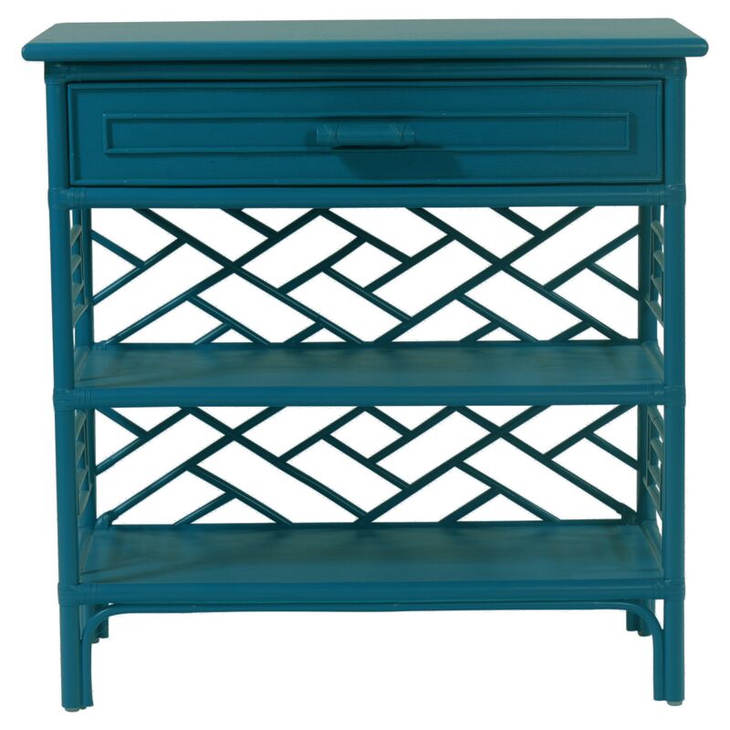 Chippendale Nightstand, Pacific Blue