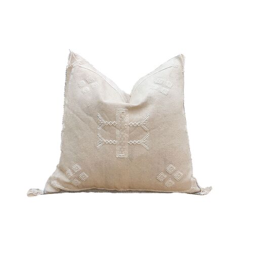 Wadi White Silk Rug Pillow~P77735962