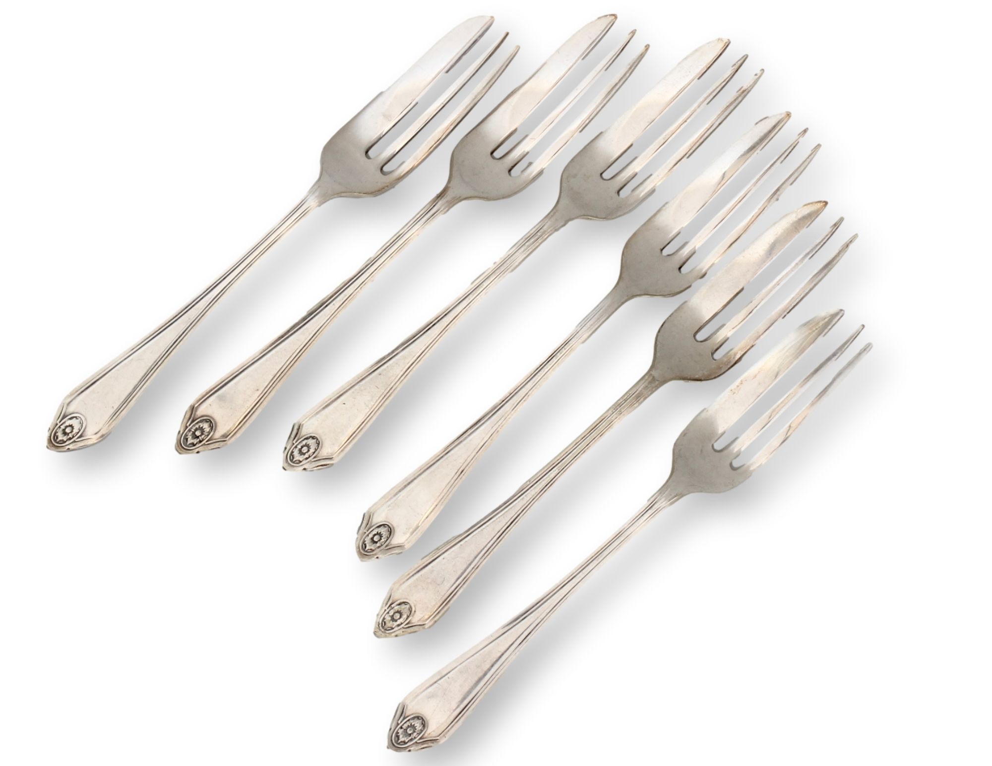 English Silver-Plate Cake Forks, S/6~P77702339