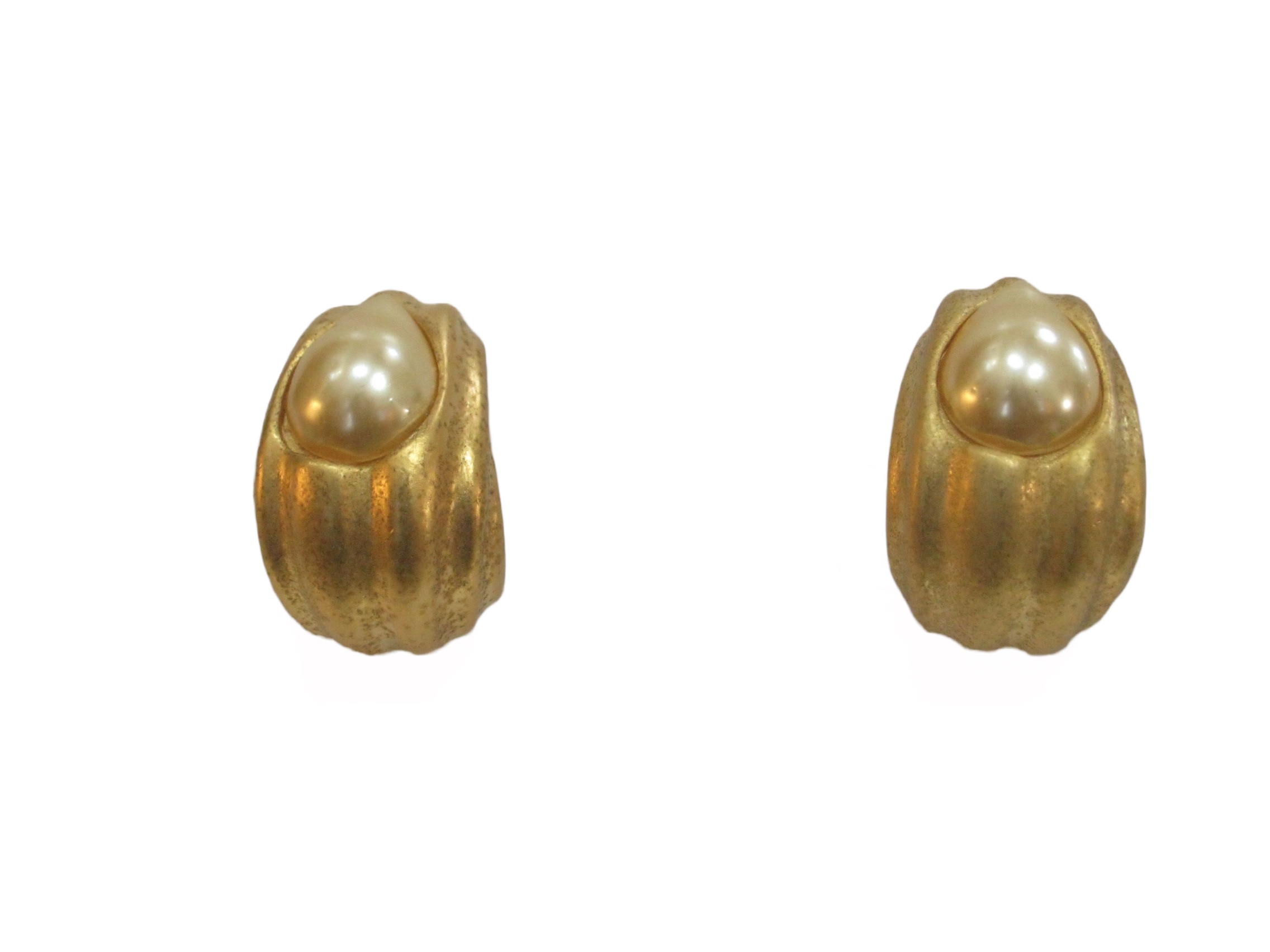 Givenchy Glass Pearl Gold Earrings~P77668544