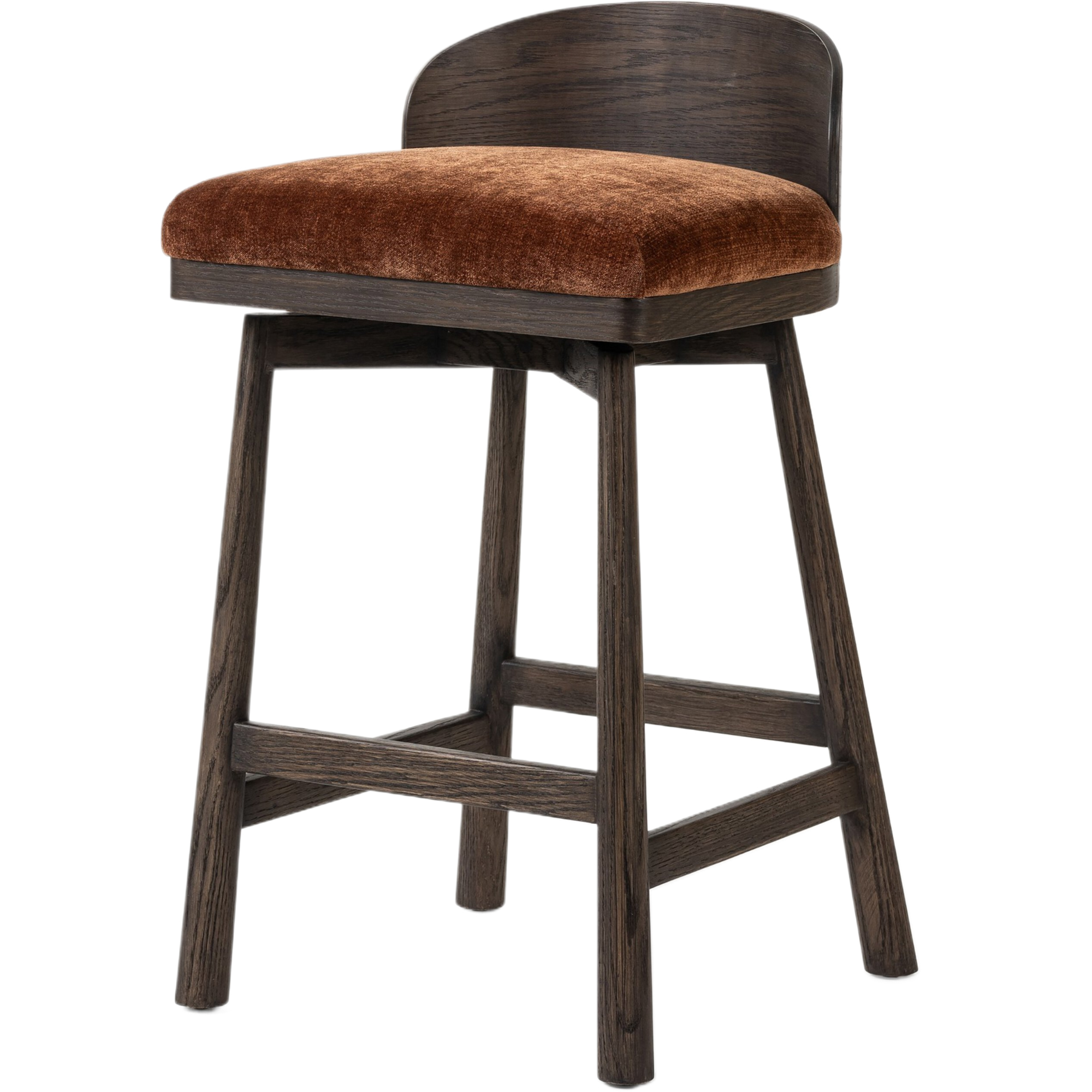 Aunex Swivel Bar Stool, Altair Sienna