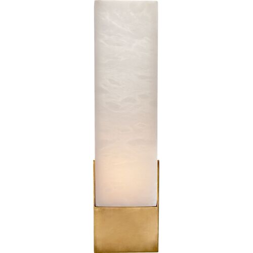Covet Tall Box Alabaster Bath Sconce Covet Tall Box Alabaster Bath Sconce