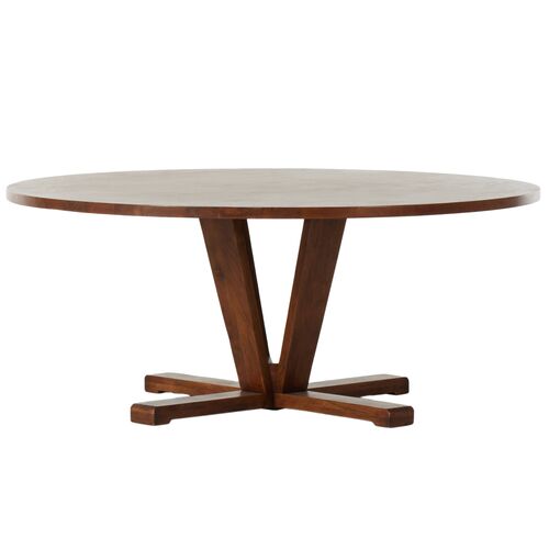 Kirk 72" Round Dining Table, Reclaimed Mango