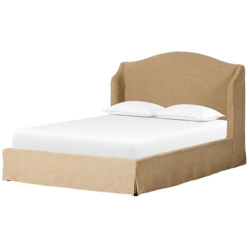 Marty Slipcover Bed, Libeco Canvas Linen