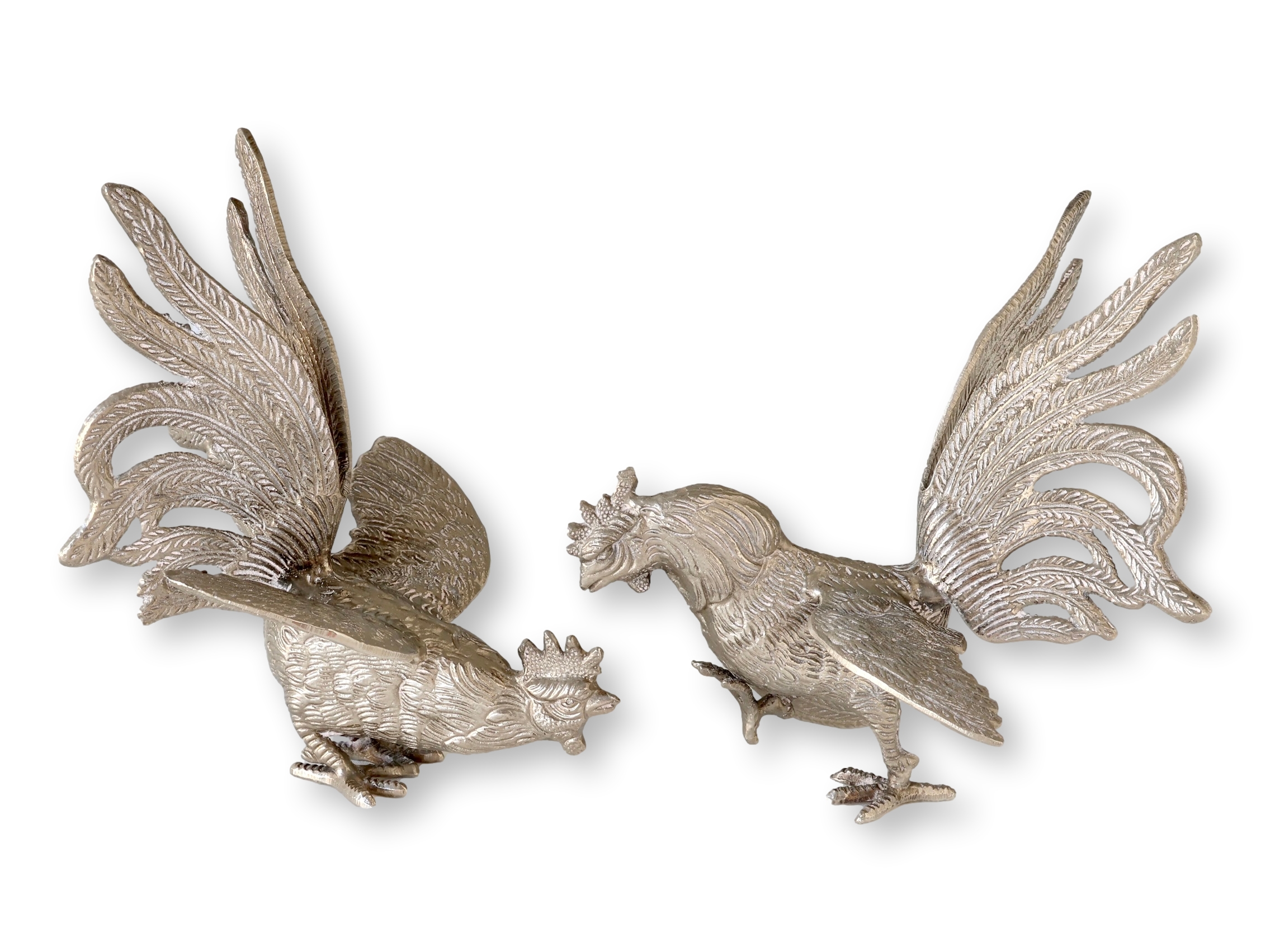 French Silver-Plate Bird Table Ornaments~P77719059
