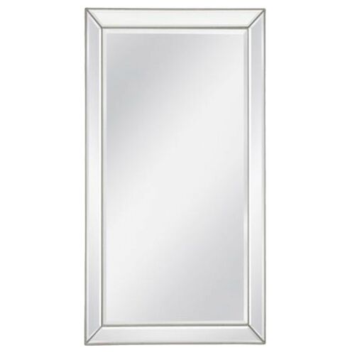 Evan Floor Mirror, White/Silver
