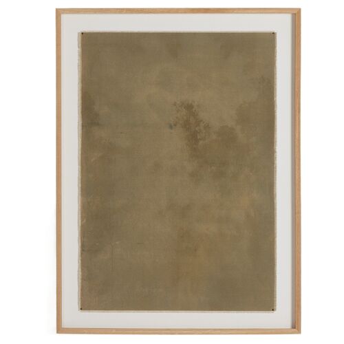 Float In Turbulence Painting by Aileen Fitzgerald, White Oak Frame