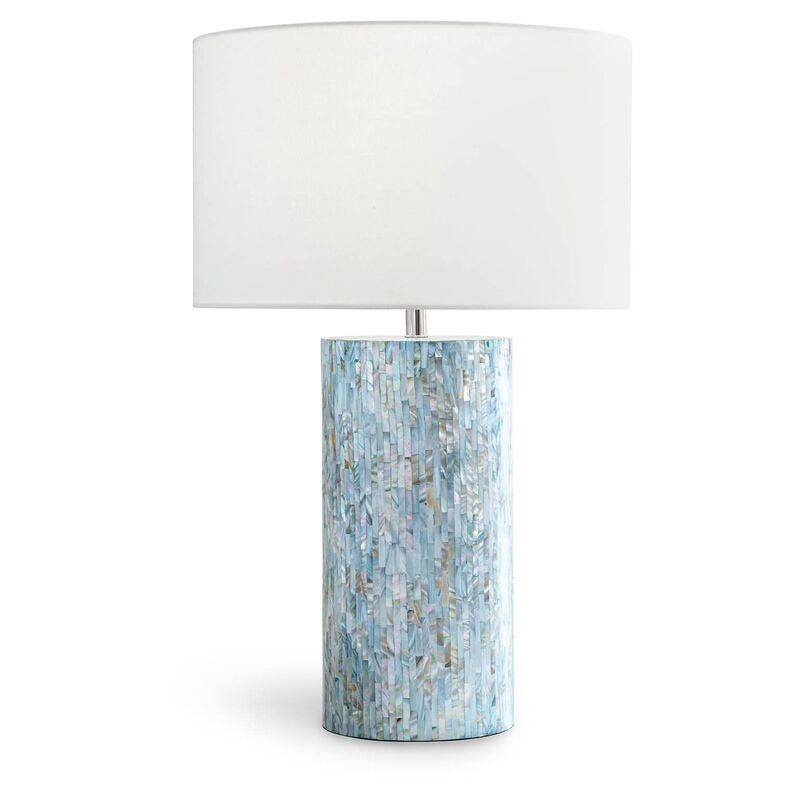 Layla Mother Of Pearl Table Lamp Azure, Regina Andrew Blue Lamps