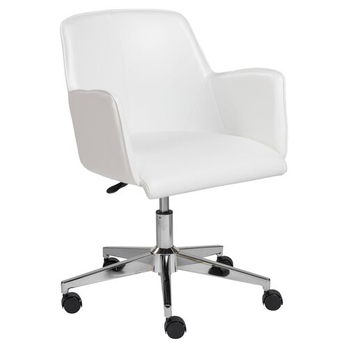 Sonny Leatherette Office Chair, White~P64475813