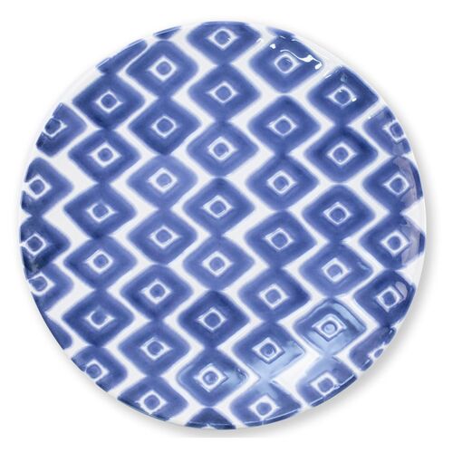 Santorini Diamond Salad Plate, Blue/White~P67605569