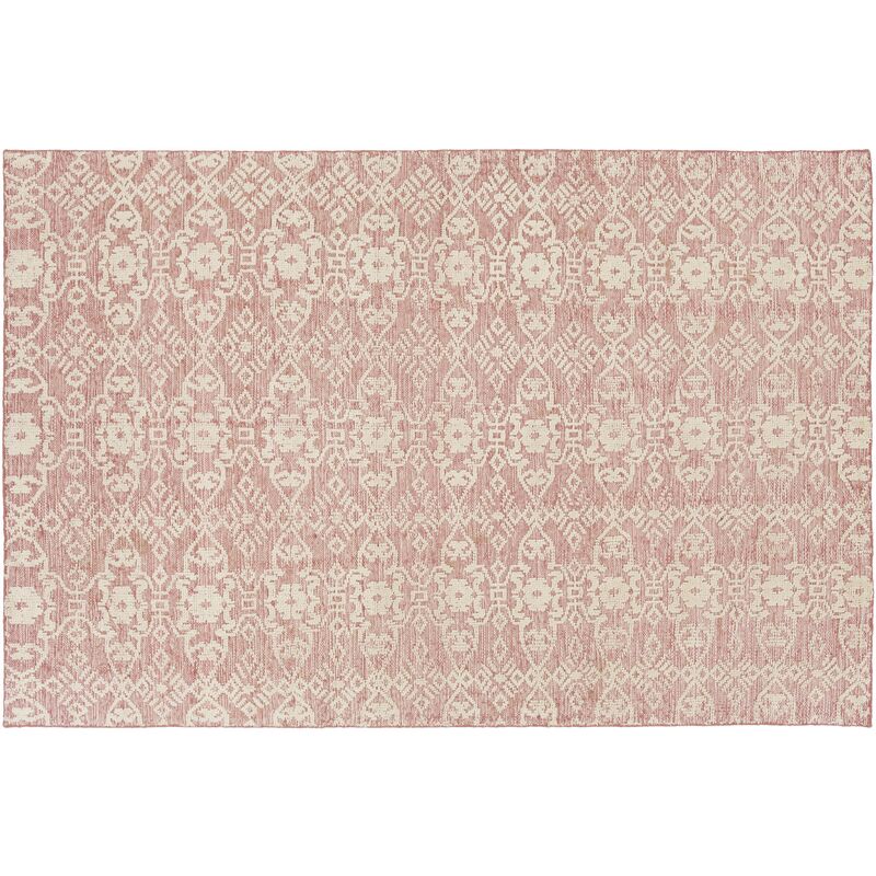 Fann Hand-Knotted Rug, Rose/Cream