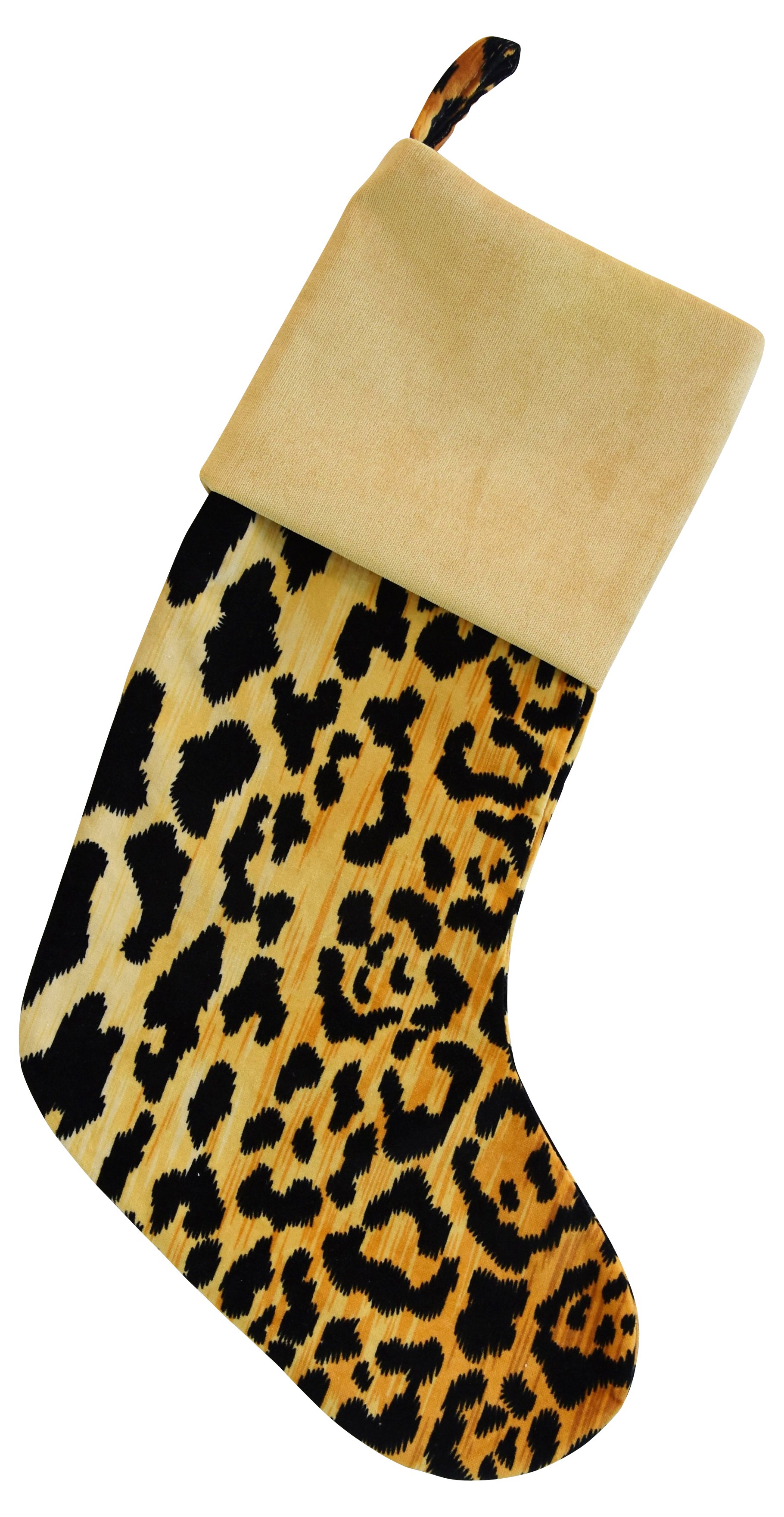 Velvety Leopard Christmas Stocking~P77515102