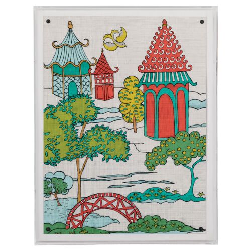 Pagoda Landscape I Print, 20" x 26"