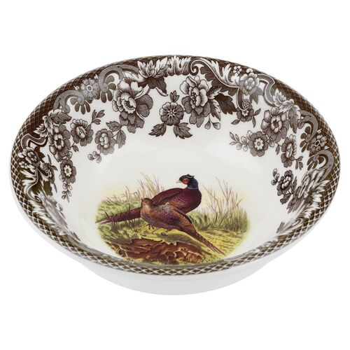 10.5" Woodland Pheasant Mini Bowl~P77298214