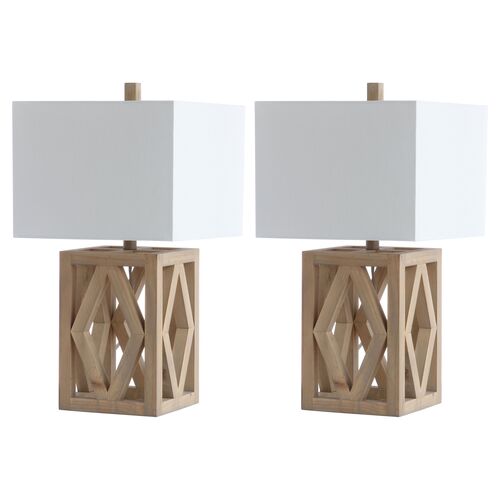 S/2 Penelope Table Lamps, Natural~P68319496