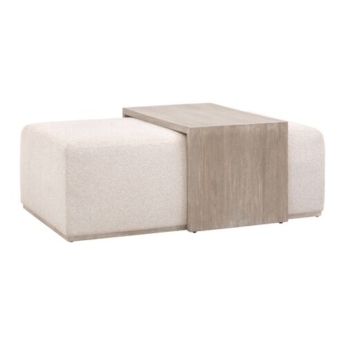 Remy 2-Pc Upholstered Coffee Table, Natural Performance