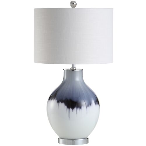 Vale Table Lamp, Blue/White