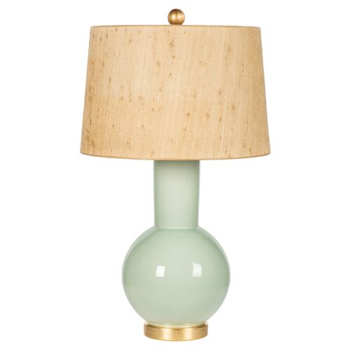 Spring Coventry Couture Table Lamp, Pale Green/Seagrass