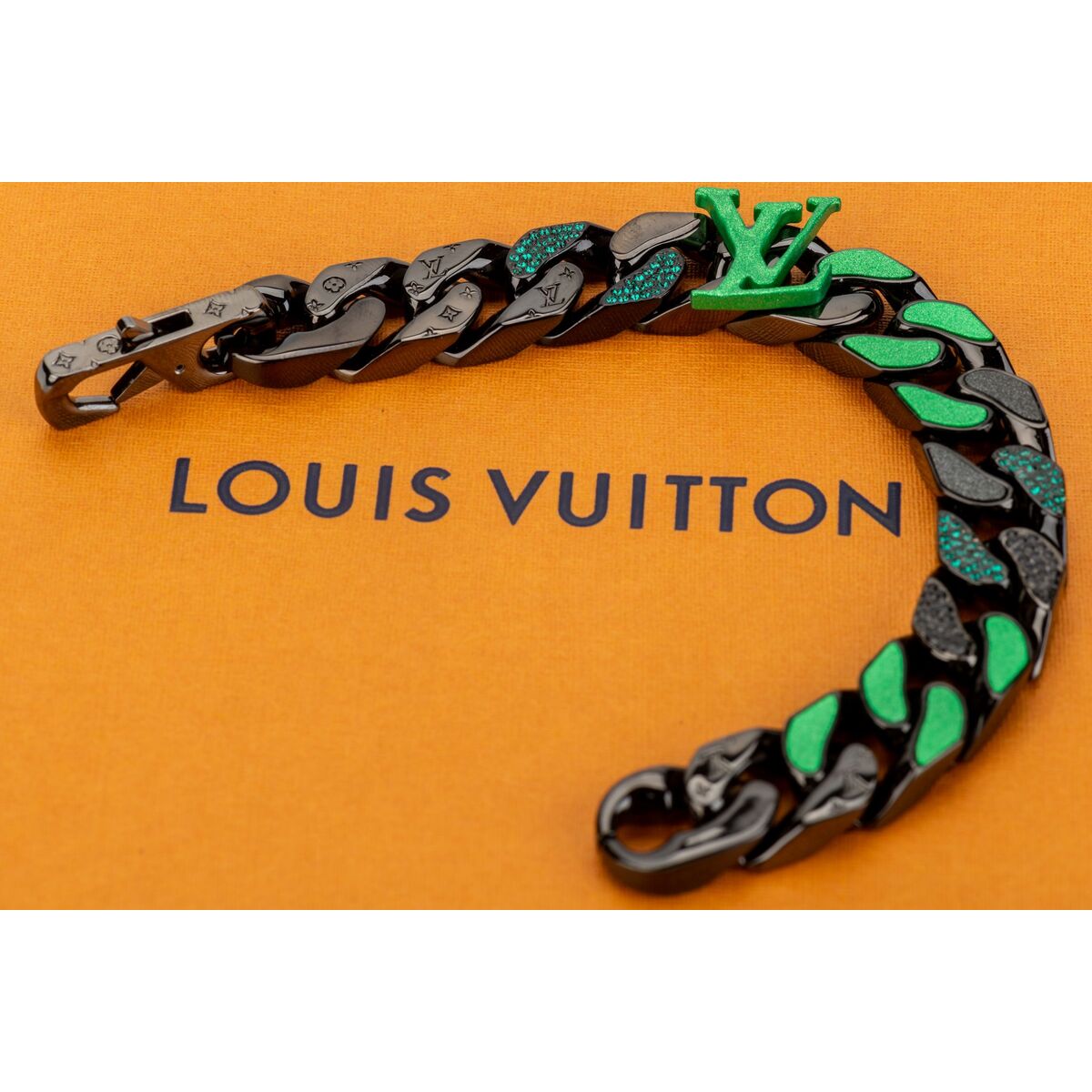 Louis Vuitton 2054 Chain Link Bracelet Black Multicolor in Enamel with  Black-tone - US