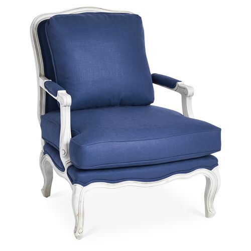 Augusta Bergère, Navy Linen~P77341441
