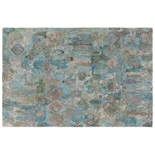 Tollie Hand Tufted Rug, Teal Tollie Hand Tufted Rug, Teal