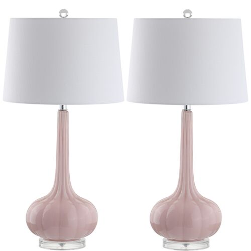 S/2 Geneva Glass Table Lamps