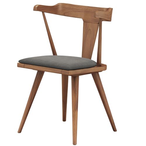 DISCO - Oakley Teak Outdoor Dining Chair, Charcoal~P77612974