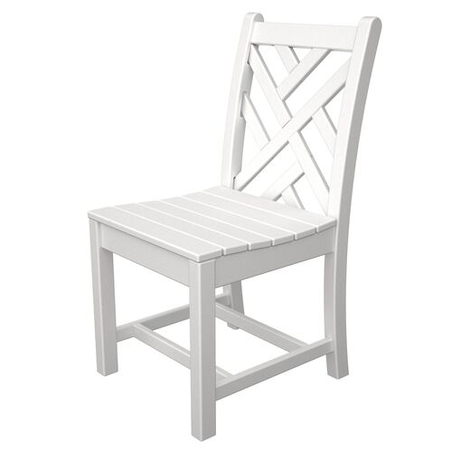 Chippendale Dining Side Chair, White~P43451135