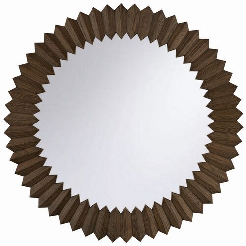 Stax 54" Round Wall Mirror, Driftwood Stax 54" Round Wall Mirror, Driftwood